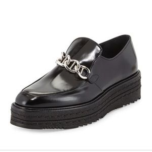 Prada Spazzolato Chain Platform Creepers